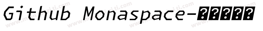 Github Monaspace字体转换